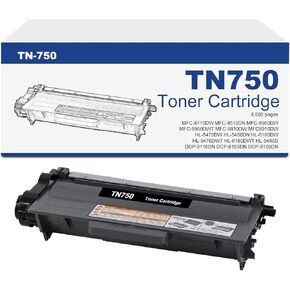 TN750 Black High Yield Toner Cartridge Replacement for Brother TN-750 TN-720 TN720 for HL-5450DN HL-5470DW HL-6180DW MFC-8710DW MFC-8910DW MFC-8950DW Printers, 1 Pack
