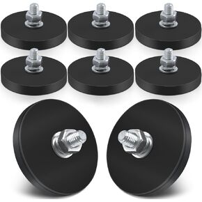 4Pack Anti-Scratch Mounting Magnets, 30LBS Rubber Coated Neodymium Magnets with M4 Threaded Studs, Non-Slip Strong Monting Magnet for Led Lighting Bar, Neodymium Magnet Base for Signal Lighting in Kuwait