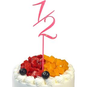1/2 كعكة توببر-نصف زخرفة عيد ميلاد ، عصا مميزة ، مدمجة ، سميكة وثيقة ، خالية من الفوضى وقابلة لإعادة الاستخدام للطفلة أو الصبي (الذهب)