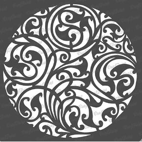 CrafTreat Reusable Ornate Stencils for Painting on Wood, Canvas, Paper, Fabric, Floor, Wall and Tile - Ornate Circle Background - 6x6 Inches - DIY Art and Craft Stencils - Circle Stencil