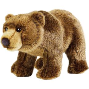 JIANEEXSQ Realistic Brown Bear Stuffed Animal Plush Toy, Simulation Brown Teddy Bear Plushies Soft Toy, Birthday Gift Decor