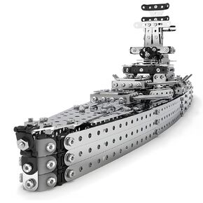 HI-REEKE 3D Metal Puzzle for Adults, Military Battle Ship Model Building Set STEM Toy for Boy Gift-1188PCS