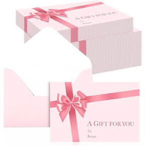 50pcs Pink Bow Mini Gift Card Cards حامل بطاقة هدية Bowknot بأكمام دعوة صغيرة لبطاقات إرسال بالبريد ، 2.8 × 3.9 بوصة