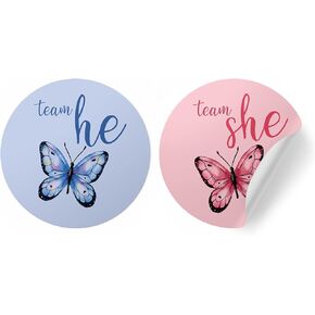Butterfly Gender تكشف عن فريق الفراشات الوردي أو الأزرق هو أو فريق SHE SHE SHESTS - 40 COUNT ، Butterfly في الطريق تكشف الجنس