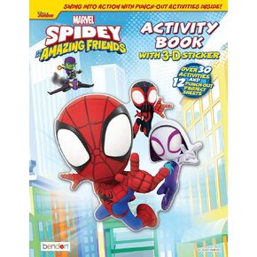 Marvel Spidey وأصدقائه المدهشون 40 صفحة من صفحات مع ملصق ثلاثي الأبعاد