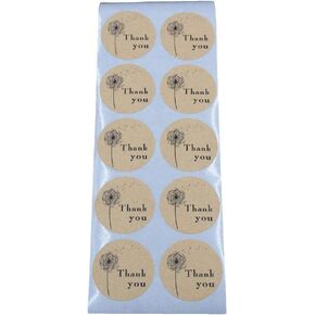 شكرا لك ملصقات مع Dandelion 60pcs
