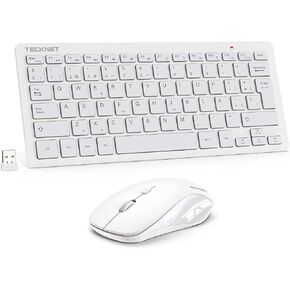 TECKNET 2.4G Wireless Keyboard for Computer Desktop PC Laptop Surface Smart TV and Windows 11/10/8/7, Slim and Compact, Compact Keyboard with Media Hotkeys for Computer Laptop, PC, Windows, Mac, Black