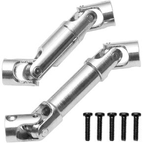 1Pair ShareGoo Stainless Steel RC Car Center Drive Shafts CVD DriveShaft Compatible with FMS FCX24M 1/24 RC Crawler Upgrade Part