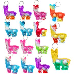 （Halloween, Christmas ）24 Packs Alpaca Mini Pop Fidget Toys，Small Birthday Party Favors Supplies and Student Prizes Gift