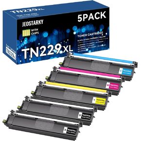 TN229XL TN229 TONER 5 عبوات بديل عالي العائد للأخ TN229 TN229XL خرطوشة الحبر متوافقة مع الأخ MFC-L3780CDW MFC-L3720CDW HL-L3280CDW HL-L3220CDW HL-L3300CDW HL-L3295CDW