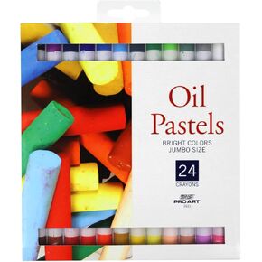 PRO ART Oil Pastel, 24 Color Jumbo Set, Assorted