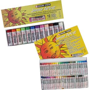 مجموعة الباستيل Sakura Cray -Pas Junior Oil Pastel - حجم الباستيل - الباستيل الناعم للأطفال والفنانين - 12 ألوانًا و Pastels ذات الزيت الناعم للأطفال والفنانين - 50 عصي