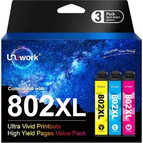 202XL 202 XL 202 Ink Cartridges for Epson Printer Replacement for Epson 202 Ink Cartridges 202XL Ink T202 to use with Workforce WF-2860 Expression Home XP-5100 (1 Black 1 Cyan 1 Magenta 1 Yellow)
