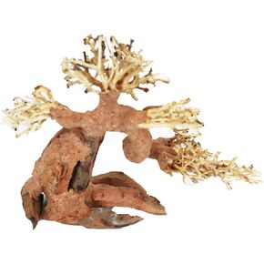 H2Pro Bonsai Wood M ، زخرفة خزان الأسماك المصنوعة يدويًا لخزان الحوض (11.81 × 9.05x6.7in)