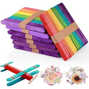 550 Pcs Jumbo Popsicle Sticks for Crafts, 8 Inch Tongue Depressors Wood Sticks Paint Stir Sticks, Craft Sticks for Crafting Large Popsicle Sticks for Waxing, Wax Applicator Sticks for Hair Removal
