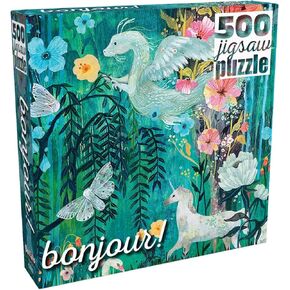 ألعاب Buffalo - Bonjour - Kendra Binney - أصدقاء الغابات السحرية - 500 قطعة من بانورز اللغز للبالغين - لغز التحدي المثالي لليالي اللعبة - الحجم النهائي هو 21.25 × 15.00