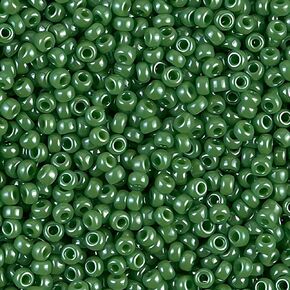 Jade Green Opaque Luster Miyuki Japanese round rocailles glass seed beads 11/0 Approximately 24 gram 5 inch tube
