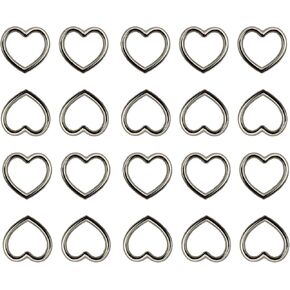 20 pcs شكل قلب ربط القلب حلقة شكل قلب حرفة الحرف الدبوس للقوطية ، الشرير ، الملحقات الزخرفية الأخرى