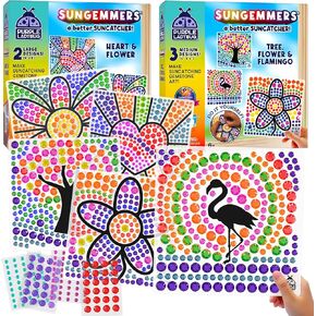 PURPLE LADYBUG SUNGEMMERS Heart & Flower + Flower, Flamingo & Tree Easter Gifts for Kids Bundle