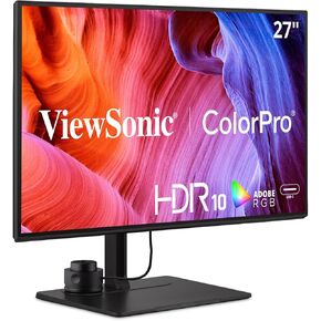 ViewSonic VP2786-4K 27 Inch Premium IPS 4K USB C Monitor with Integrated Color Wheel, 100% Adobe RGB, 98% DCI-P3, Pantone Validated, 90W Charging, HDMI, DisplayPort for Professional Home and Office