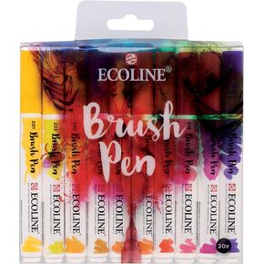 Tarens Eco Line T1150-9009 Brush Pen ، مجموعة من 20 لونًا