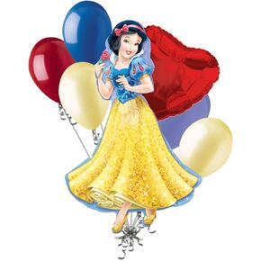 7 PC Disney Princess Snow White Balloon Bouquet عيد ميلاد سعيد
