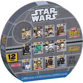 Funko bitty pop! Star Wars: A New Hope - 12pc Multipack - 0.9 inch (2.2 سم) متضمن قابلاً للتكديس على رف عرض قابل للتكديس