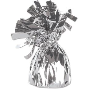 Silver Metallic Wrapped Balloon Weight