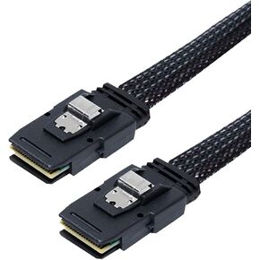كابل MITATTOK Mini SAS، SFF-8087 إلى SFF-8088 نقل بيانات عالي السرعة مباشرة إلى مستقيم لوحدات تحكم SAS/RAID واللوحات الخلفية والخوادم، 2FT in Kuwait