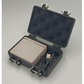 حالة حمل وقائية وعرة لـ Anbernic RG35XXSP - يحمل كابل USB وما يصل إلى 3 بطاقات microSD