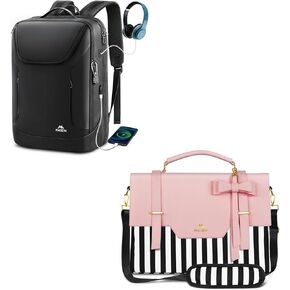 MATEIN Laptop Bag for Women, 15.6 inch Slim Computer Briefcase Sleeve Case. 17 Inch Laptop Backpack Waterproof, Anti Theft Business Work Backpack with Lock