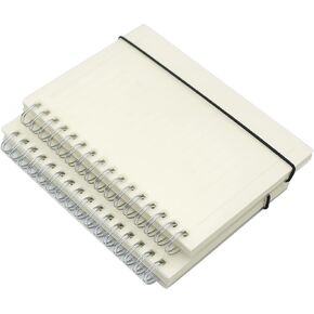 Yansanido 2 Pcs A6 College Ruled Clear Hardcover Spiral Notebooks Journals Planner 5.7 Inch x 4.1 Inch 160 Pages (80 Sheets) Thick Paper (Ruled 2 Pcs)