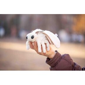 TAMMYFLYFLY Lifelike Moth Plush Toy,Cute Poodle Moth Stuffed Animal, Insect Model Toy, 7 Inches Soft Toy