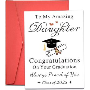 FOOZDEEVAAQ Graduation Card for Men - Class of 2025 Gifts - Bulk Senior 2025 Gifts - High School & College Graduation Cards for Him