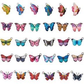 Beadthoven 28pcs Alloy Enamel Bowknot Charm Pendants Colorful Mini Cute Rhinestone Bow Dangle Charms for DIY Crafts Bracelet Necklace Earrings Jewelry Making
