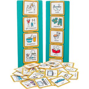 Visual Schedule For Home Super Durable Visual Wall Planner Daily Routine Chart for Kids by Create Visual Aids for autism, adhd, aspergers, send, speech and language delay
