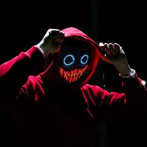 Halloween 2022 New Mask Mask LED LED Scash for Cosplay Cosplay Coleween Costume Masquerade Party ، Carnival ، Gift