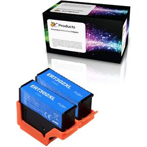 استبدال خرطوشة الحبر المعاد تصنيعها 2 حزمة لـ Epson 302 302XL للتعبير XP-6000 XP-6100 (Photo Black)