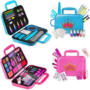 طقم مكياج Toysical Kids for Girl - مجموعة مكياج حقيقية وغير سامة للأطفال مع مجموعة أدوات Remover & Nail For Girls & Girls Foll Polish For Kids أو Tweens Bundle