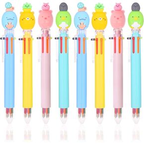 8 Pack Multicolor Als for Kids 0.5 mm 6 in 1 shuttle الأقلام 6 ألوان أقلام قابلة للسحب