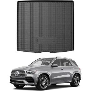 بطانة شحن من Mixsuper مخصصة لسيارة Mercedes-Benz GLE Class 2024 2023 2022 2021 2020، سجادة شحن لجميع الأحوال الجوية لسيارة Mercedes Benz GLE Class 5 Passenger، حصيرة صندوق السيارة الخلفية المضادة للانزلاق باللون الأسود