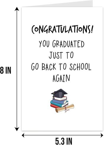 Qiliji High School Graduation Card, Congratulations Graduation Cards for 8th Grade, Grad Card Gift for Student Daughter Son, You Graduated Just To Go Back To School Again in Saudi Arabia
