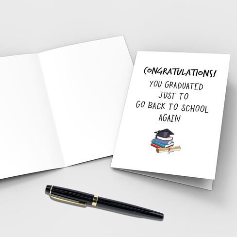 Qiliji High School Graduation Card, Congratulations Graduation Cards for 8th Grade, Grad Card Gift for Student Daughter Son, You Graduated Just To Go Back To School Again in Saudi Arabia