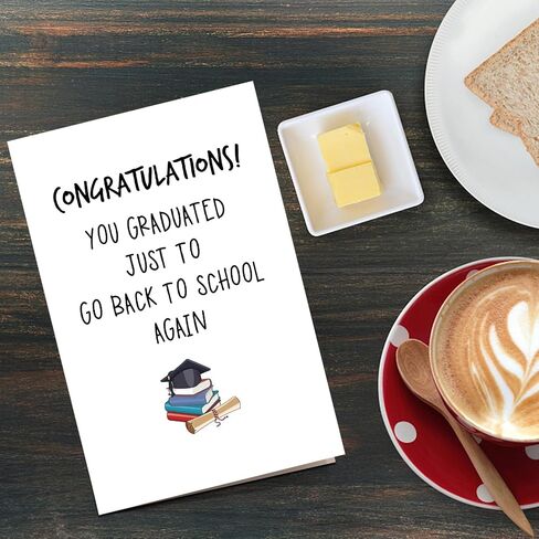 Qiliji High School Graduation Card, Congratulations Graduation Cards for 8th Grade, Grad Card Gift for Student Daughter Son, You Graduated Just To Go Back To School Again in Saudi Arabia