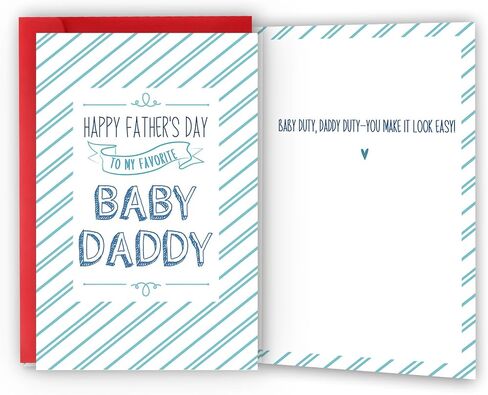 Naughty Fathers Day Card from Wife,Baby Daddy Fathers Day Card,Funny Father's Day Gift for Husband in Saudi Arabia