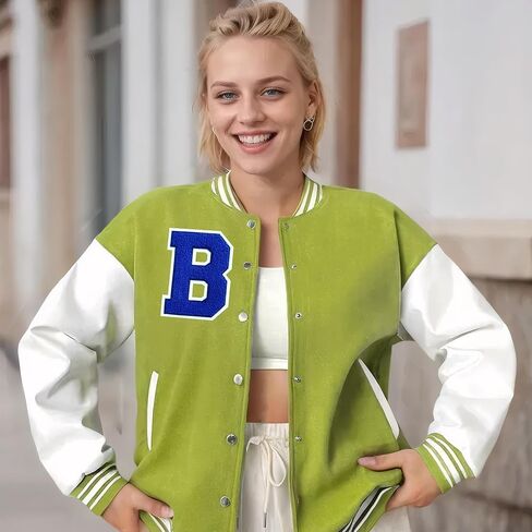 4.5" Varsity Letter Patches Chenille Iron on Letters Large Letterman Jacket Patches for Clothing/Jacket/Varsity/Bag (Blue, L) in Saudi Arabia