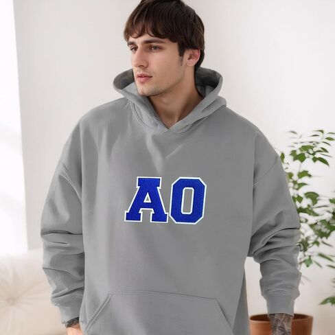 4.5" Varsity Letter Patches Chenille Iron on Letters Large Letterman Jacket Patches for Clothing/Jacket/Varsity/Bag (Blue, L) in Saudi Arabia