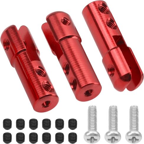 3pcs sharegoo الألومنيوم clevis servo rodder رابط الرابط محول محول مفصل القارب RC الطراز (أحمر) in Saudi Arabia