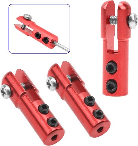 3pcs sharegoo الألومنيوم clevis servo rodder رابط الرابط محول محول مفصل القارب RC الطراز (أحمر) in Saudi Arabia