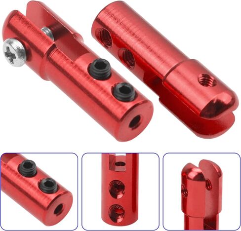 3pcs sharegoo الألومنيوم clevis servo rodder رابط الرابط محول محول مفصل القارب RC الطراز (أحمر) in Saudi Arabia